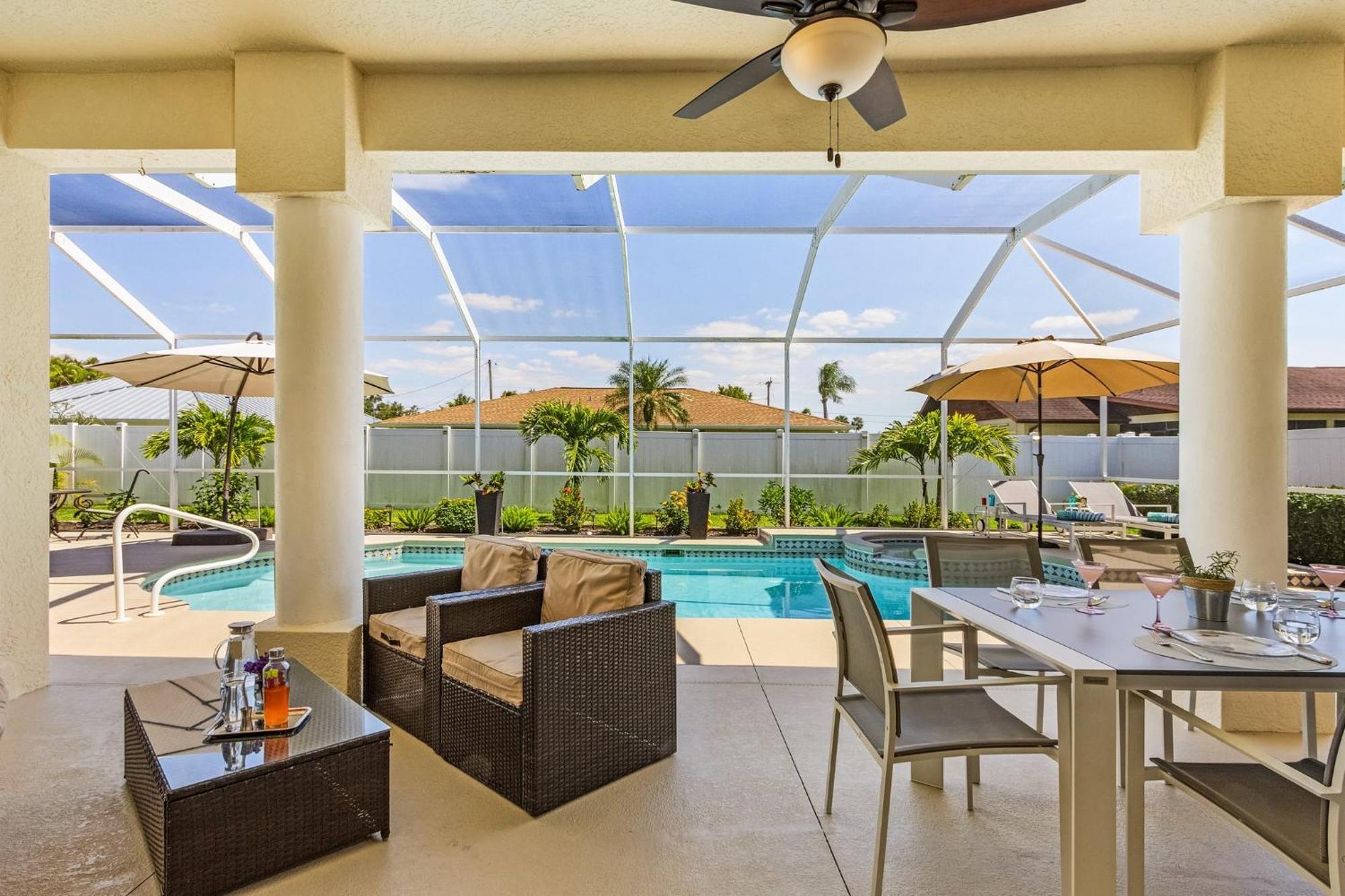 Villa-Haze, Lots Of Privacy, Solar & Electric Heated Pool And Spa Cape Coral Esterno foto